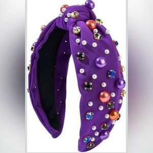 NEW Halloween Pearl Knotted Headband for Women Girls with 2 pc Hair Clips